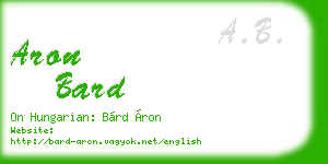 aron bard business card
